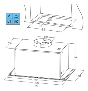 Campana Empotrableenxuta 52 Cm Inoxidable Cssenxe952 Fama