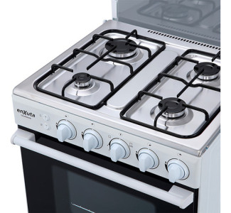 Cocina A Gas 4 Hornallas Enxuta Cenx9604w Grill Mesada Inox Color Blanco