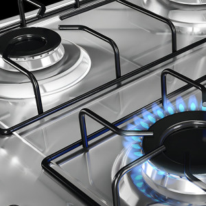 Cocina Supergas 4 Hornallas Titanio Con Termocupla Y Grill