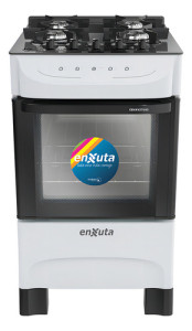 Cocina Supergas 4 Hornallas Blanca, Mesada De Vidrio Y Termo