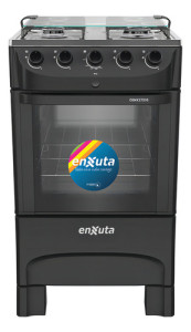 Cocina Supergas 4 Hornallas Negra Con Termocupla Enxuta
