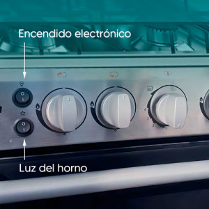 Cocina Super Gas Enxuta Cenx9504n 4 Hornallas Luz En Horno Color Negro