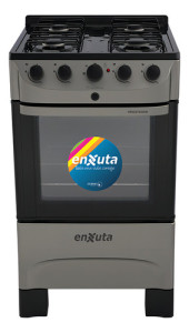 Cocina Combinada 4 Hornallas Titanio - Enxuta