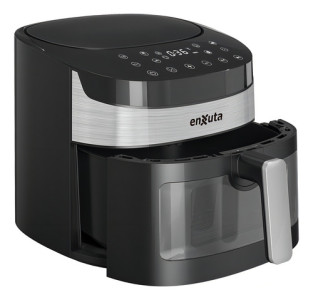 Freidora Sin Aceite Digital Enxuta 1800w Con Visor 6.5l Color Negro