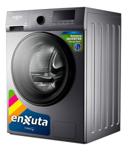 Lavarropas Carga Frontal Inverter Enxuta Lenx770t 7 Kg Color Gris