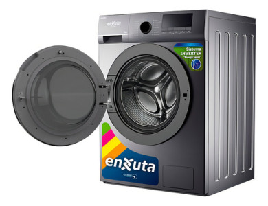 Lavarropas Carga Frontal Inverter Enxuta Lenx770t 7 Kg Color Gris