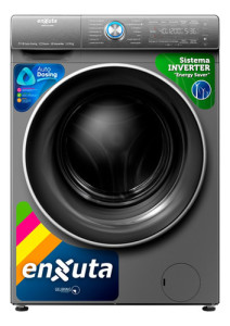 Lavasecarropas Inverter Digital Enxuta Lsenx161280s 12-8 Kg Color Gris