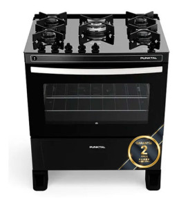 Cocina Punktal Pk-gl5b Glass 5 Color Negro Tipo De Conexión Gas Envasado