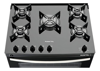 Cocina Punktal Pk-gl5b Glass 5 Color Negro Tipo De Conexión Gas Envasado