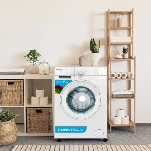 Lavarropa Punktal 6kg Pk07 Lav 15 Programas Carga Frontal Color Blanco