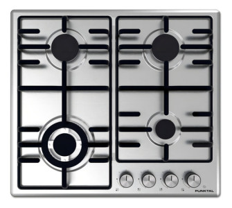 Anafe De Empotrar 4h Inox. Encendido Electronico Pk-702 Ag Color Gris