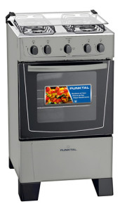 Cocina Combinada Punktal Horno Electrico Acero Color Gris