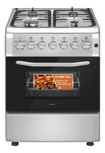 Cocina Punktal Combinada 4 Hornallas Pk-1970 Tk Color Gris