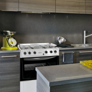 Cocina Punktal Coliseum Pk-299c 5 Hornallas Visor 84l Color Gris